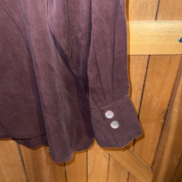 Soft Surroundings Brown Button Down Shirt 2X - Picture 7 of 9